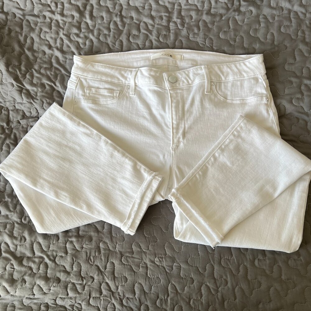 Joe's Jeans Women White Skinny Leg Crop Cuffed Ankle Sz W31